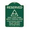 Signmission Reserved Do Not Think About Parking Here Unauthorized Vehicles Crushed Towed and Sold, G-1824-22984 A-DES-G-1824-22984 - alternate 1